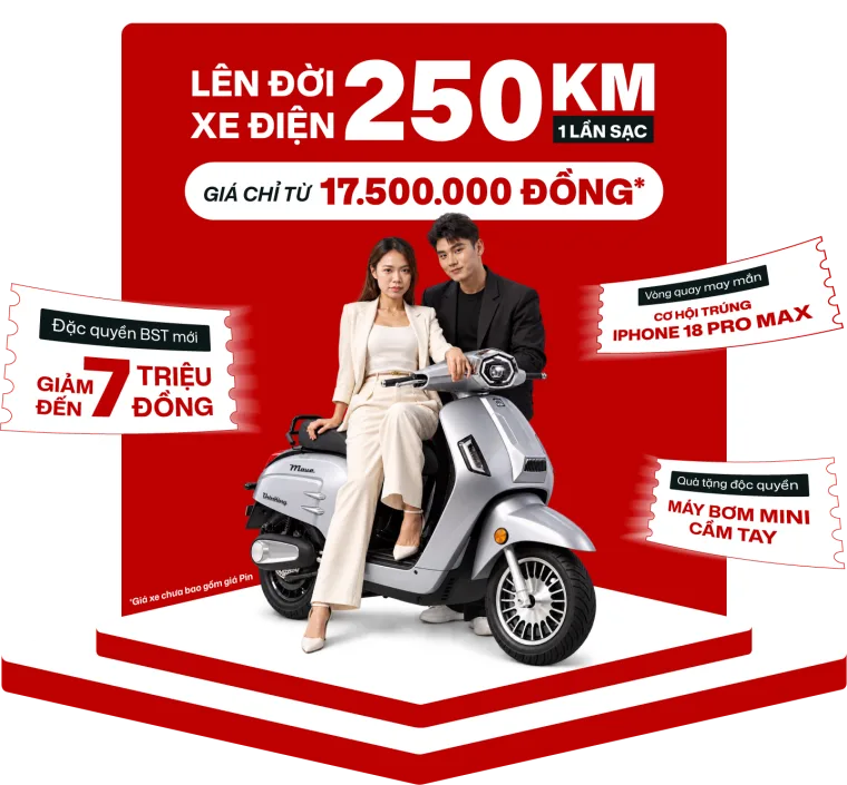 Lên đời xe điện 250km 1 lần sạc, giá chỉ từ 17.500.000 đồng