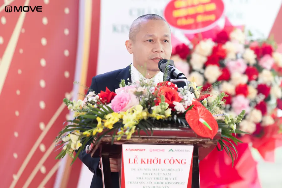 Ông Lê Trường Mạnh, Tổng Giám đốc Xe điện MOVE Việt Nam phát biểu
