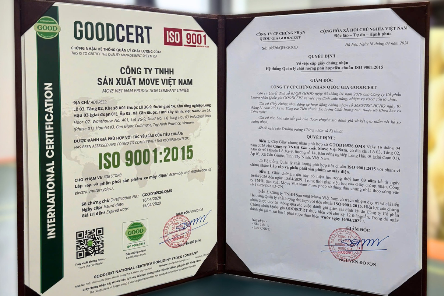 Giấy chứng nhận tiêu chuẩn ISO 9001:2015