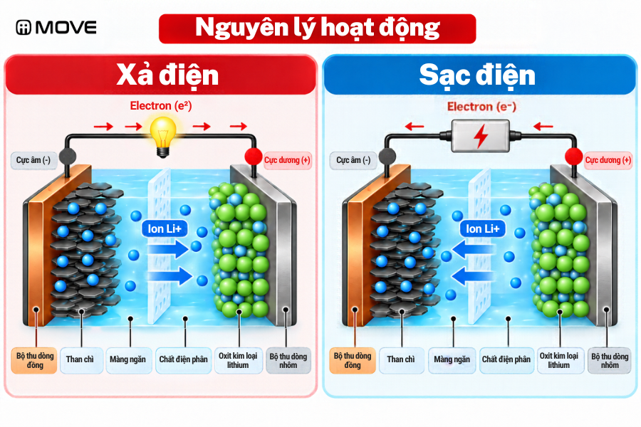 Nguyên lý hoạt động của pin LFP