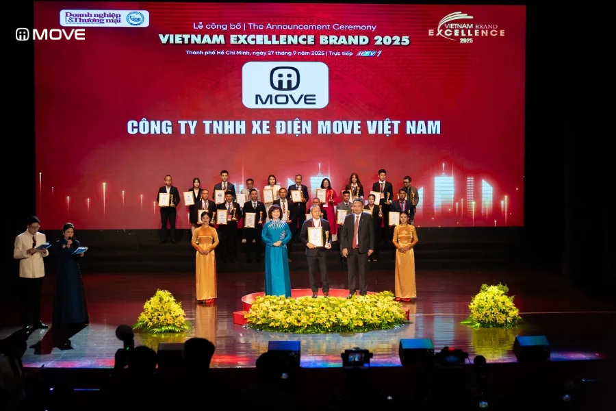 Giải thưởng TOP 10 Thương hiệu Quốc gia Xuất sắc ngành xe điện