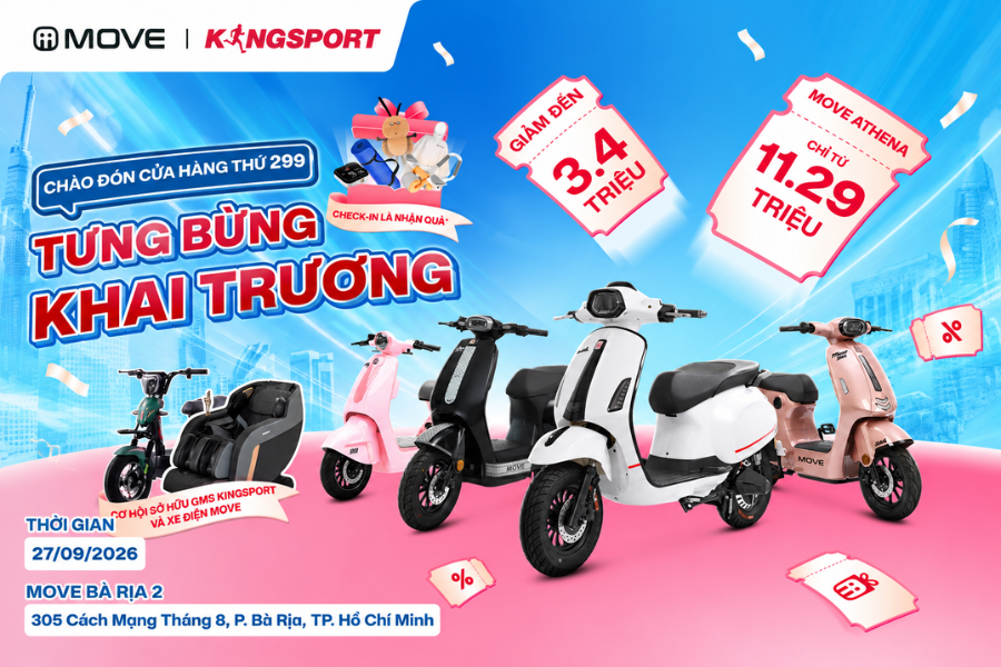Tưng Bừng Khai Trương Cửa Hàng Xe Điện MOVE Bà Rịa 2: Lái Thử Xe Mới, Và Nhiều Ưu Đãi Khủng